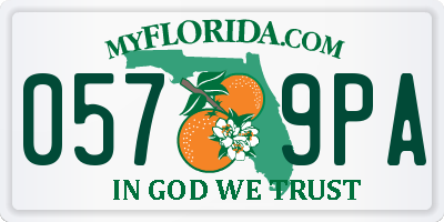 FL license plate 0579PA