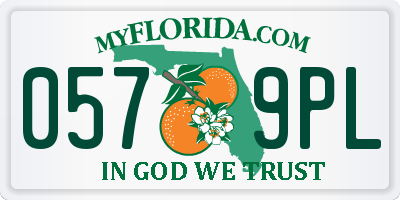 FL license plate 0579PL