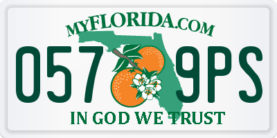FL license plate 0579PS