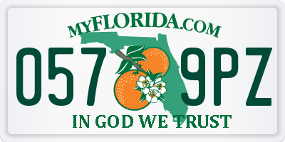 FL license plate 0579PZ
