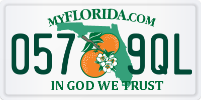 FL license plate 0579QL
