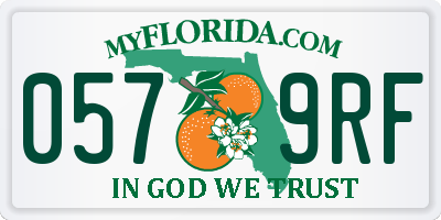 FL license plate 0579RF