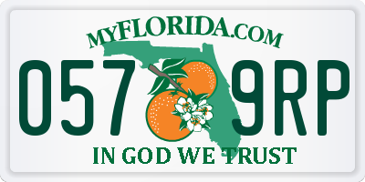 FL license plate 0579RP