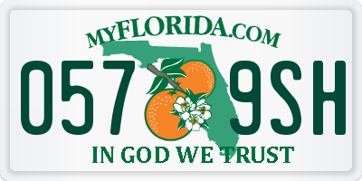 FL license plate 0579SH