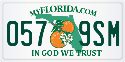 FL license plate 0579SM