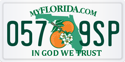 FL license plate 0579SP