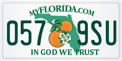FL license plate 0579SU