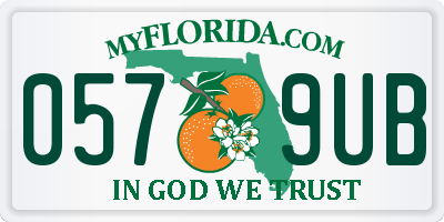 FL license plate 0579UB
