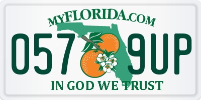 FL license plate 0579UP