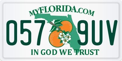 FL license plate 0579UV