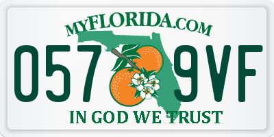 FL license plate 0579VF