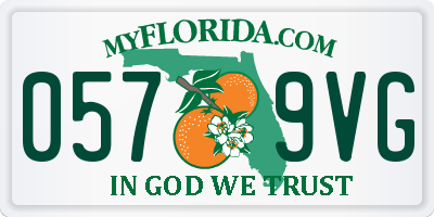 FL license plate 0579VG