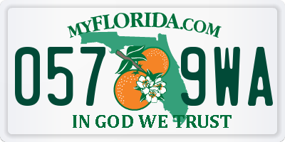 FL license plate 0579WA