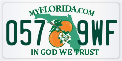 FL license plate 0579WF
