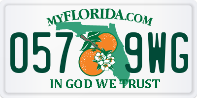 FL license plate 0579WG