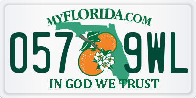 FL license plate 0579WL