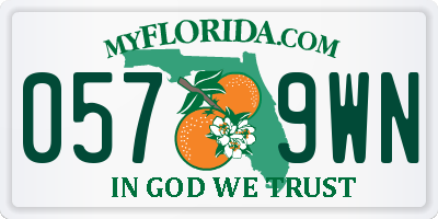 FL license plate 0579WN