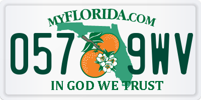 FL license plate 0579WV