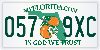 FL license plate 0579XC