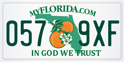 FL license plate 0579XF