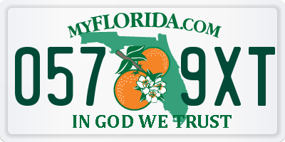 FL license plate 0579XT