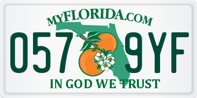 FL license plate 0579YF