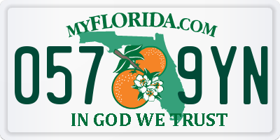 FL license plate 0579YN