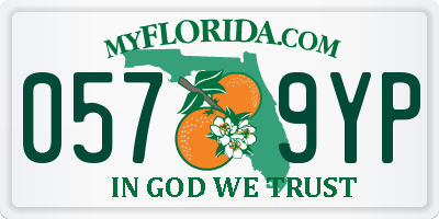 FL license plate 0579YP