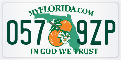 FL license plate 0579ZP