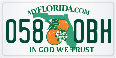 FL license plate 0580BH