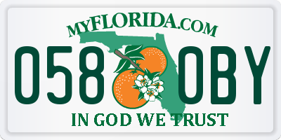 FL license plate 0580BY