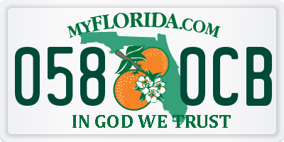 FL license plate 0580CB