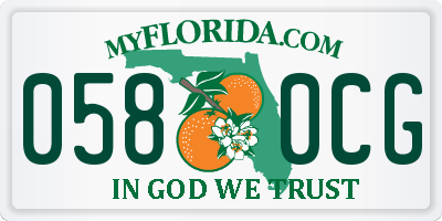 FL license plate 0580CG