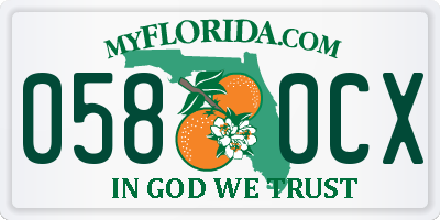FL license plate 0580CX