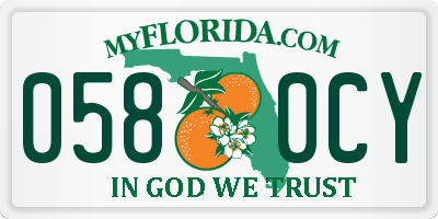 FL license plate 0580CY