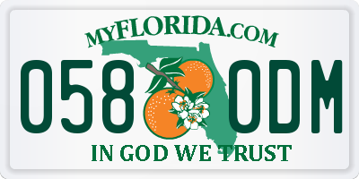 FL license plate 0580DM
