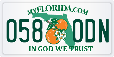 FL license plate 0580DN
