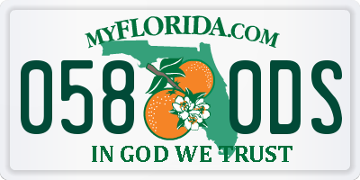FL license plate 0580DS