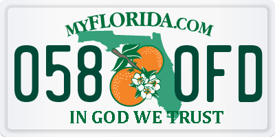 FL license plate 0580FD