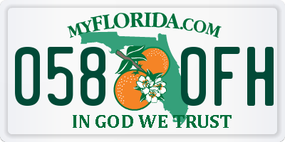 FL license plate 0580FH