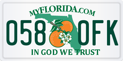 FL license plate 0580FK