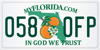 FL license plate 0580FP