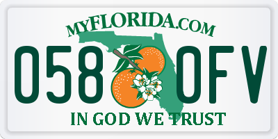 FL license plate 0580FV