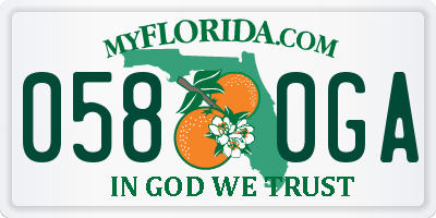 FL license plate 0580GA