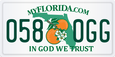FL license plate 0580GG