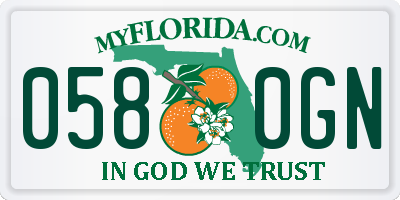 FL license plate 0580GN