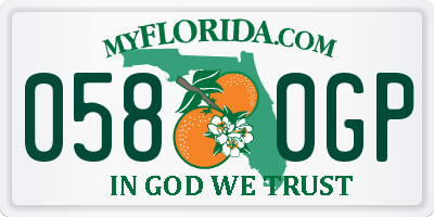 FL license plate 0580GP