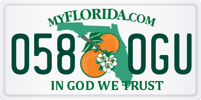 FL license plate 0580GU