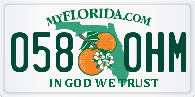 FL license plate 0580HM