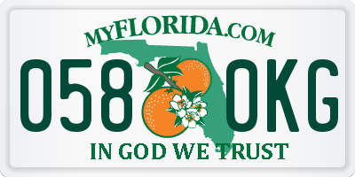 FL license plate 0580KG